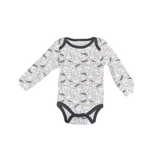 Chickpea Long Sleeve Baby Bodysuit White Ghost Bat‎ Stars Halloween 6-9M